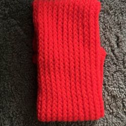 Red Handmade Ear Warmer