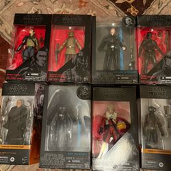 Star Wars Black series 6” Figures. New. 