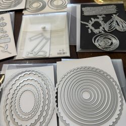     Huge Lot Metal Cutting Dies Nested Shapes Circle Square Oval Frames Scrapbooking