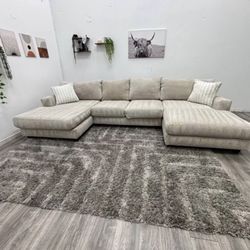 Cream Sectional Couch - Free Delivery 