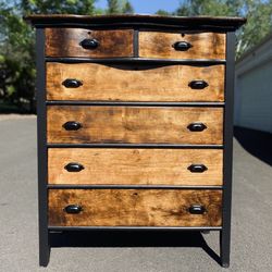 Refinished Tall Antique Dresser