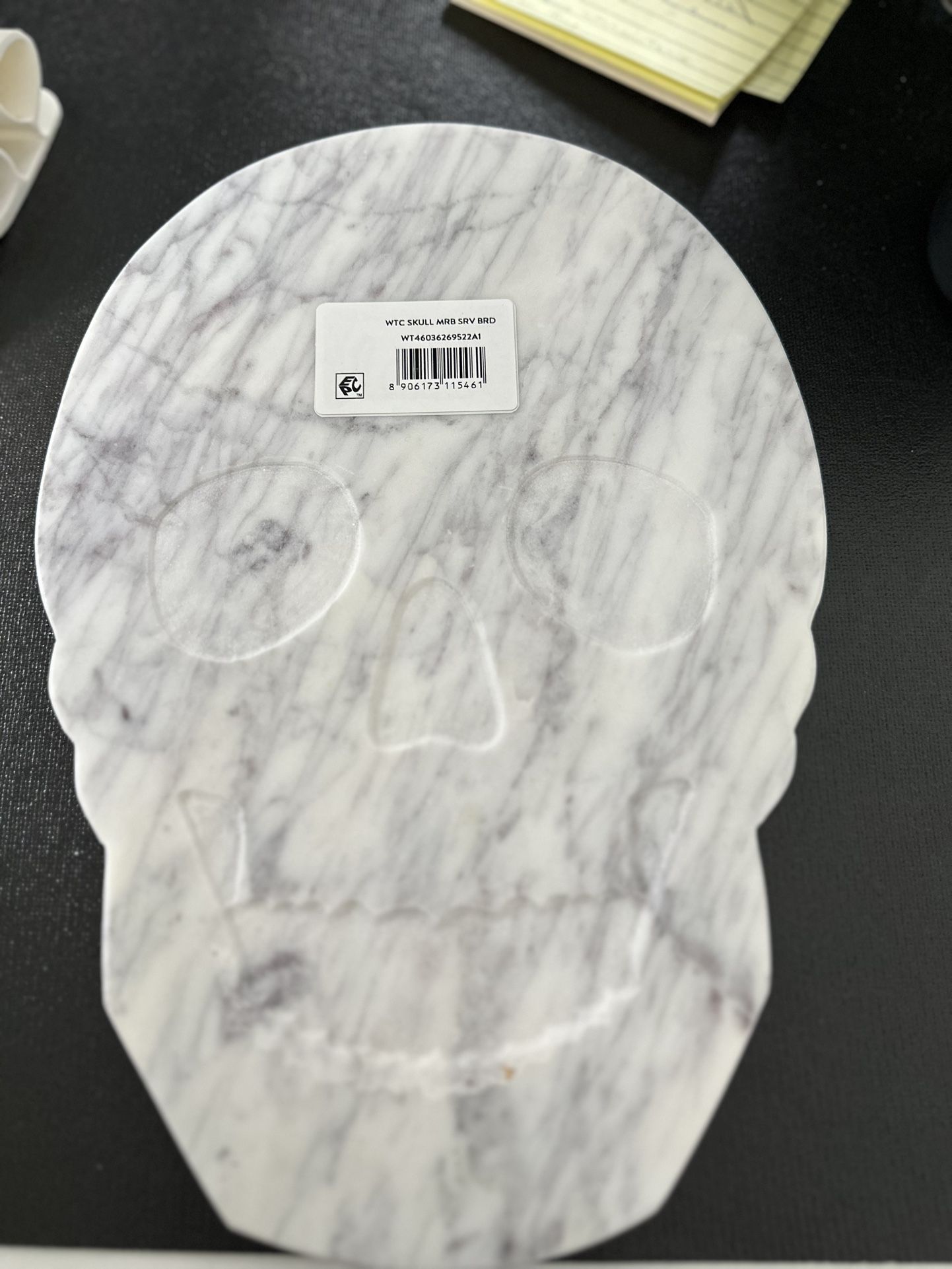 Marble Skull Serving Platter (8 X 12in.)