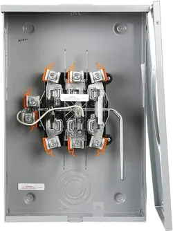 Siemens - Murray RH173GR 3-Phase Meter Socket with 7 Jaw, Bypass 200 Amp