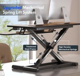 New 35" Walnut FLEXISPOT Computer Riser