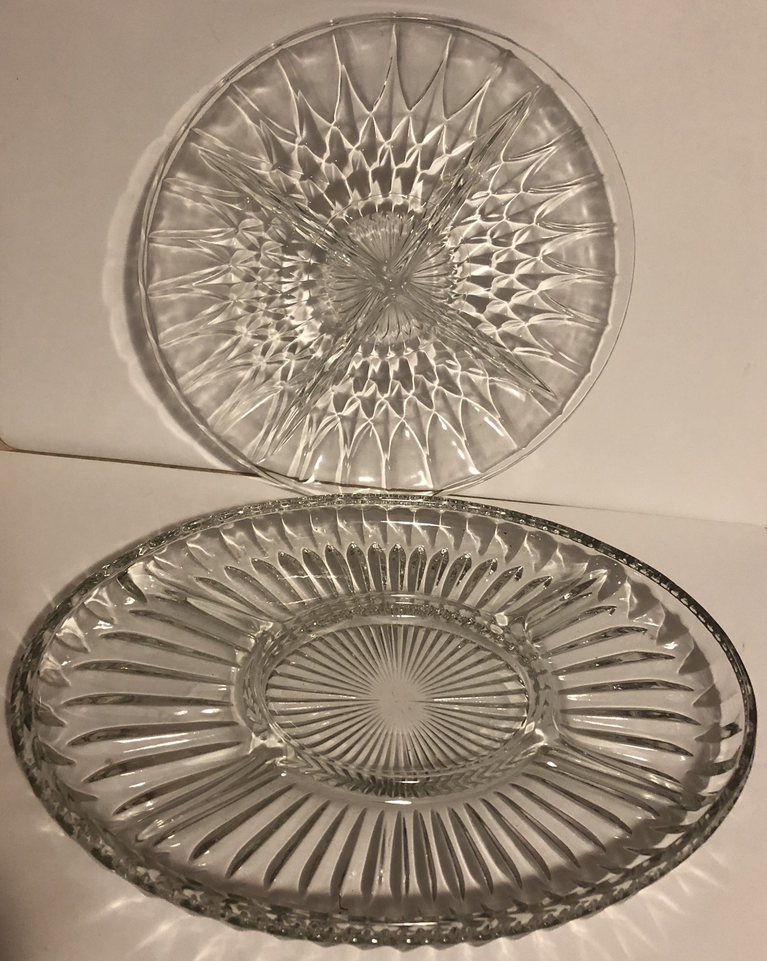 Heavy Glass Trays (2)