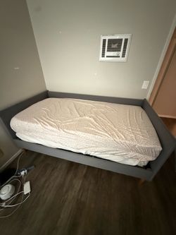 Gray Upholstered Twin Daybed