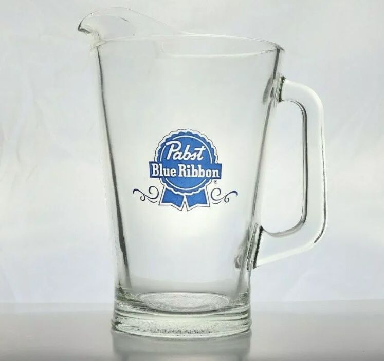 Collectible Vintage Pabst Blue Ribbon Beer Pitcher