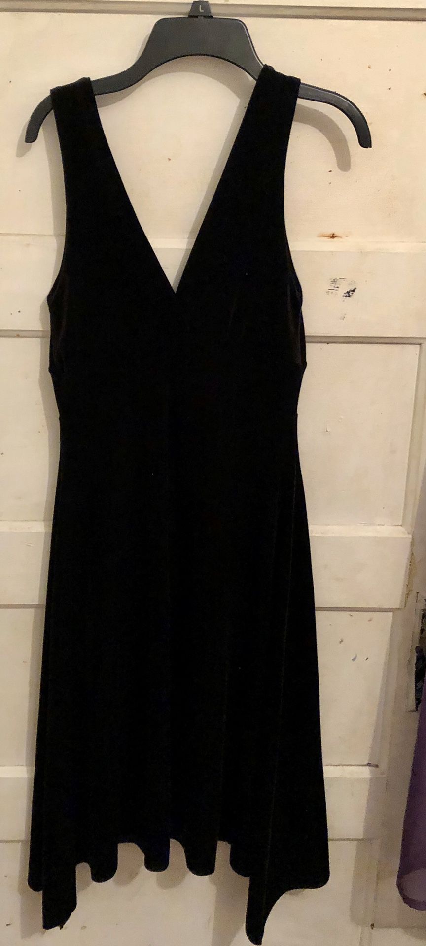 Black Velvetine Dress. size Medium