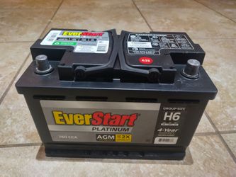 Everstart  Platinum AGM Gel, Group H6. Made 4/2025, 760 CCA.  $150 cash.. 3 months warranty