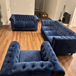 3PCS Velvet Couch set