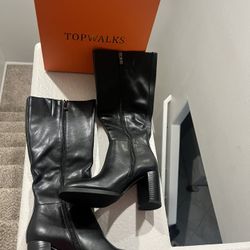 Black Boots W. Size 6 New 