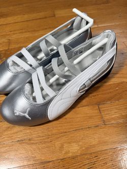 PUMA Speedcat Ballet Metallic Women’s Shoes Silver White Size 5.5 New in Box