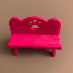 Littlest Pet Shop LPS 2008 Hasbro Hot Pink Bench