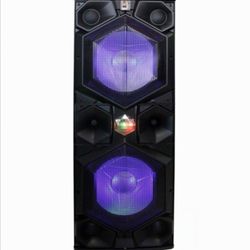 MR DJ VEGAS Double 15" Bluetooth Speaker Professional Dual 15” 3-Way 6500 WATTS Bluetooth