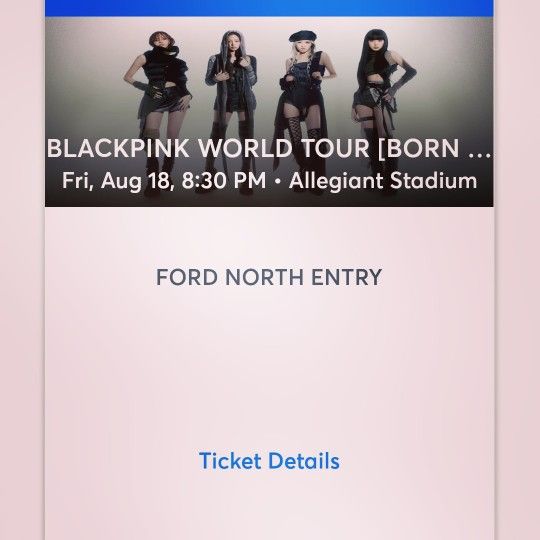 Selling Black Pink Concert Tickets