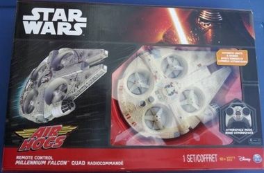 New Star Wars Air Hogs Flying Millennium Falcon Remote Control Quad
