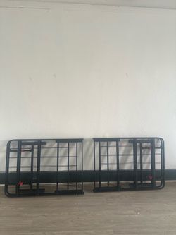 Black Metal Folding Bed Frame Full
