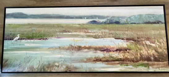 Framed Coastal Landscape Canvas Art