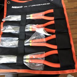 Neiko 4 Pieces 11’ Long Nose Pliers