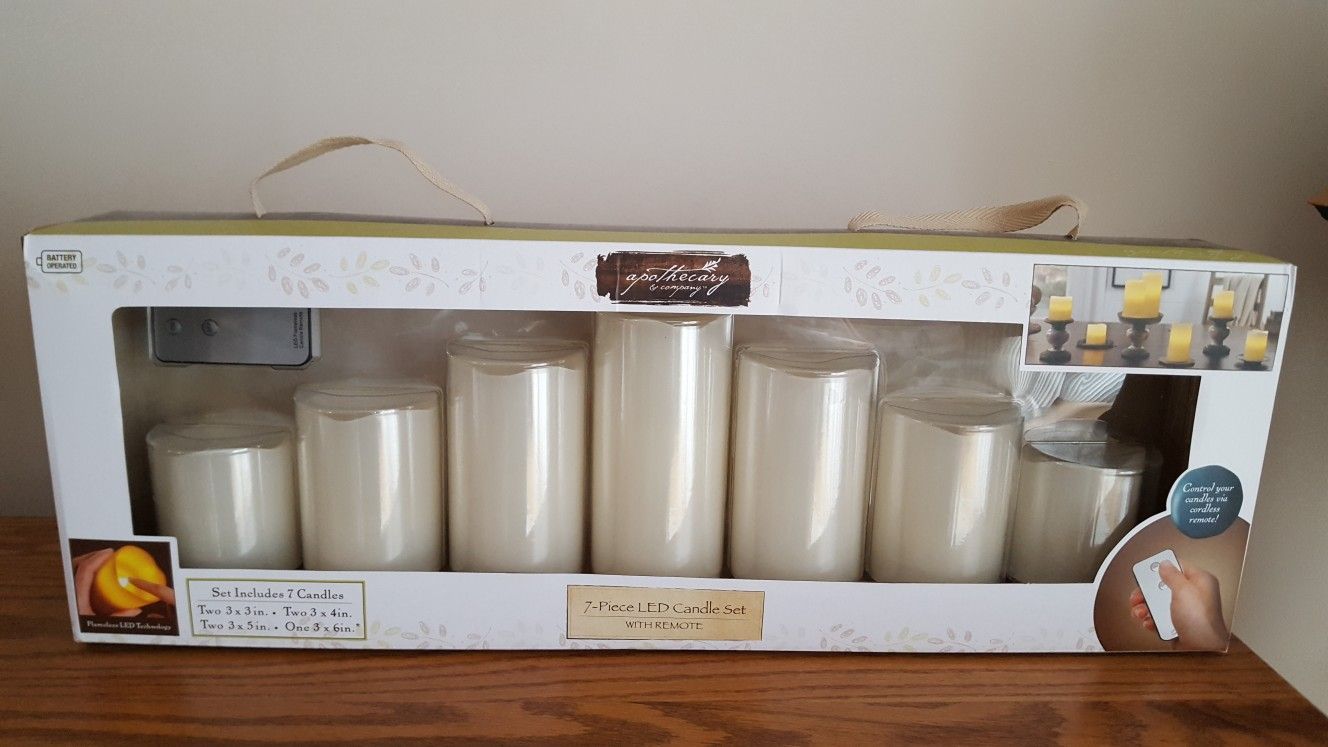 7-piece LED Candle Set with Remote