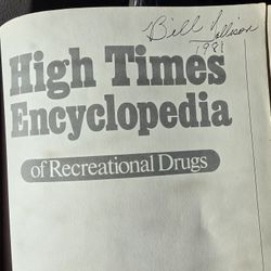 Vintage CULT classic. The High Times Encyclopedia Of Recreational Drugs
