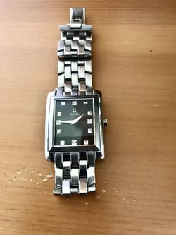 Bulova Silver Mens Watch