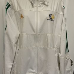 NEW Adidas South African Football Association Jacket Soccer Short White Sz XL