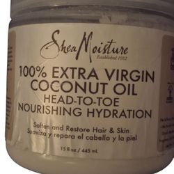 SheaMoisture Natural 100% Extra Virgin Coconut Oil Head To Toe Brand New Sealed 15 Oz
