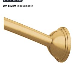 Moen Brushed Gold 54 to 72-Inch Adjustable Single Curved Shower Rod
