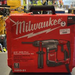 Milwaukee 5.5 Amp 5/8 in. Corded SDS-plus Concrete/Masonry Rotary Hammer Drill Kit with Case 5263-21