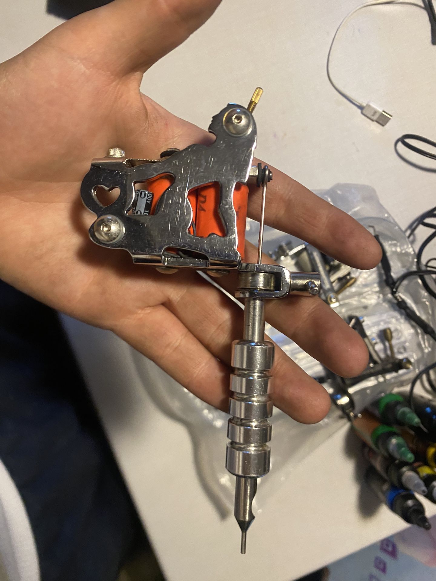 Tattoo Machine With Needles And Ink