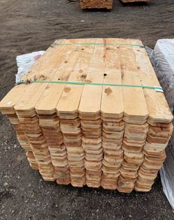 New cedar fence wood