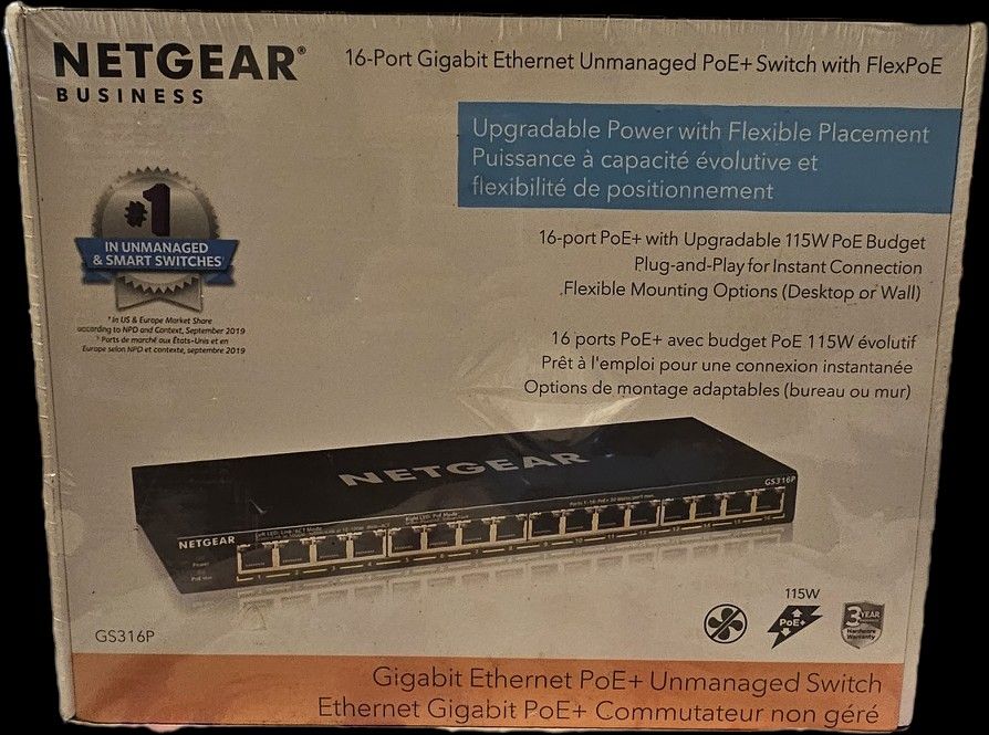 NETGEAR Switch PoE+ (GS316PP)