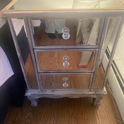 Mirror Bedside Nightstand 