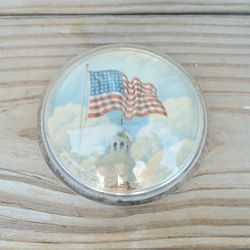 Vintage Glass Dome Paperweight 