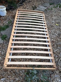 IKEA wooden twin bed frame