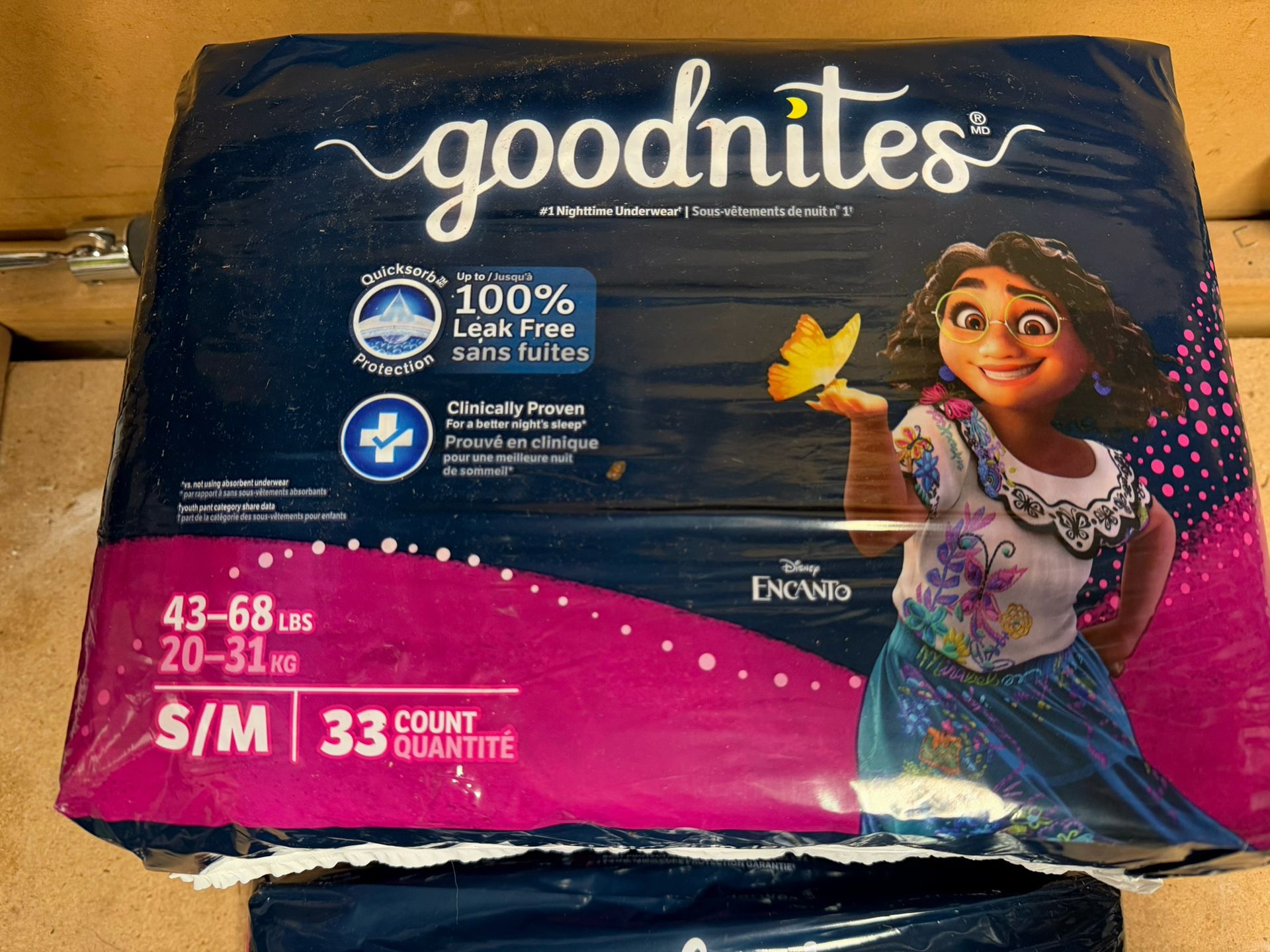 Goodnites Girls' Bedwetting Underwear, Size S/M (43-68 lbs), 99 Ct (3 Packs of 33)