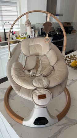 Monamii Baby Swings for Infants, Bluetooth Infant Swing with Music Speaker Baby Swing with 5 Speeds, Remote Control, IMD Touch Panel, 3 Timer Settings