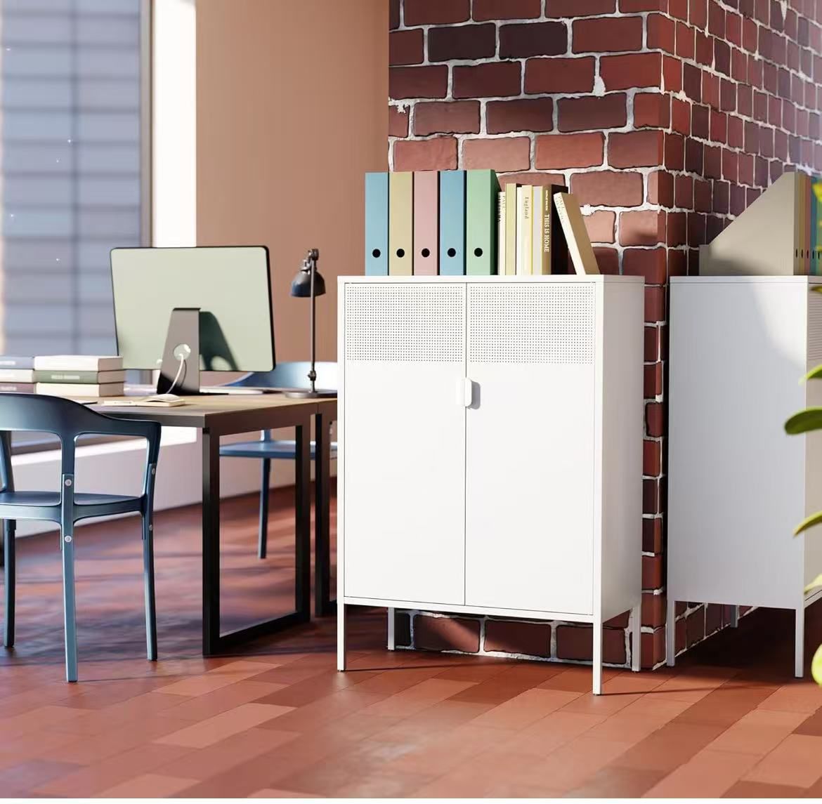 ❤️🔥 2 Mesh Door Metal Storage Cabinet for Office