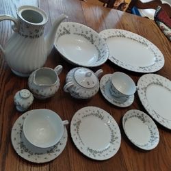 Antique China Picardy Style House Large Set