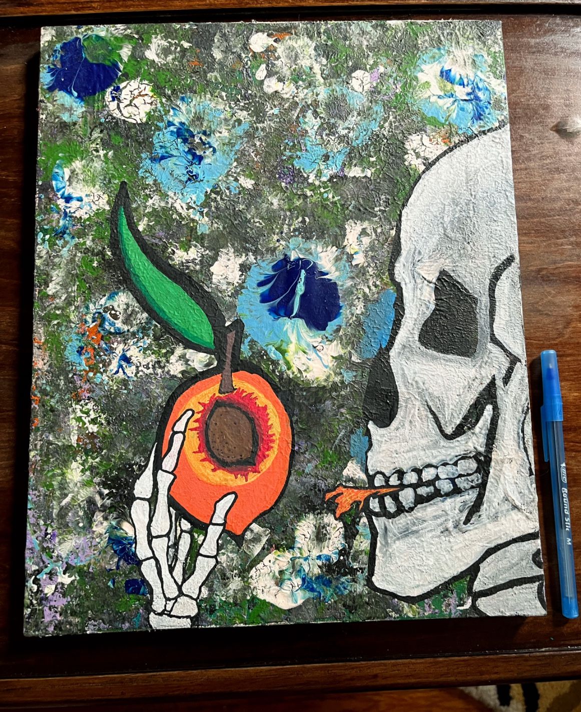 Skull And Fruit Painting