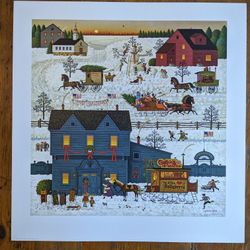 Charles Wysocki Christmas Print