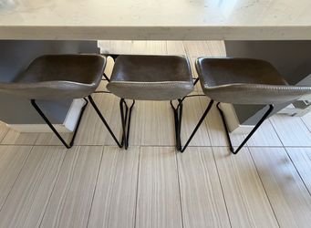 Leather Barstools set of 3