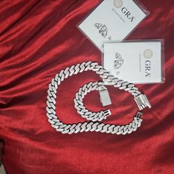 Cuban Link Chain And Bracelet 