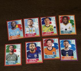 Panini Stickers Red Orange And Purple (ignore Price)