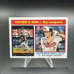 2025 Topps Heritage - Father & Son - Big Leaguers Jackson Holliday, Matt Holiday