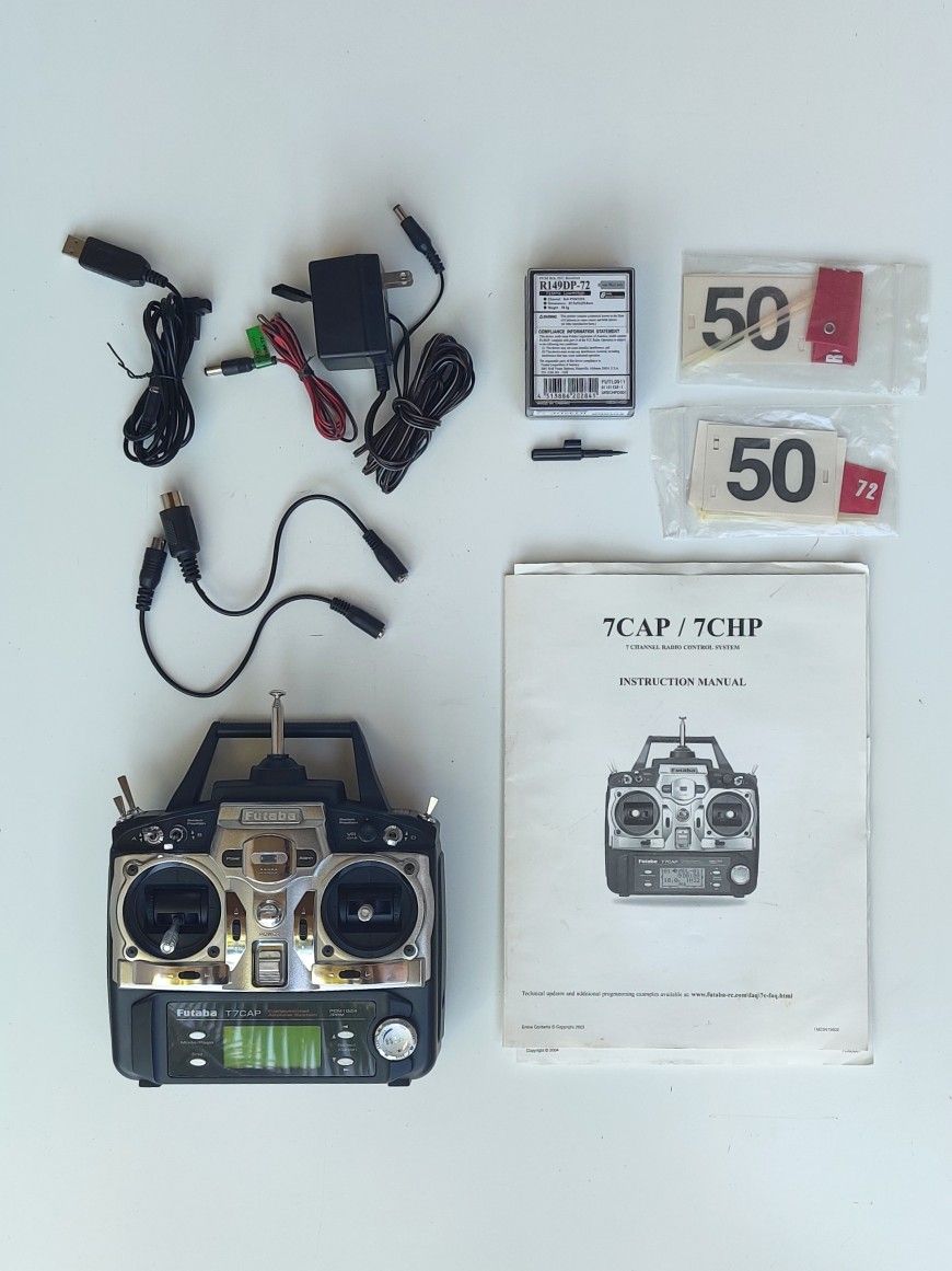 Futaba T7CAP 7 channel, 72Mhz transmitter Radio Control System