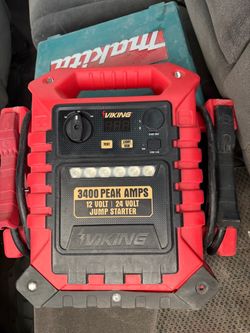 VIKING 3400 Peak Amp Pro Portable Car Battery Jump Starter and Power Pack-Selling at Half price-Selling cause it’s just driving around with me in the 