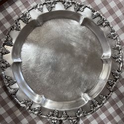 Coper tray double silver plated