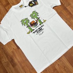 WHITE BABY MILO PALM TREE BAPE TEE